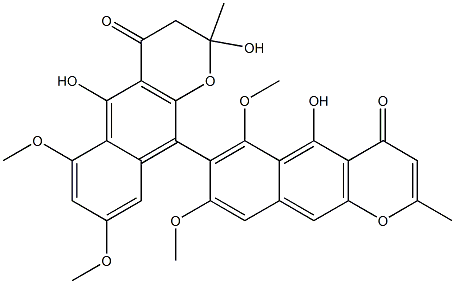 2',3'-Dihydro-2'-hydroxyaurasperone A 结构式