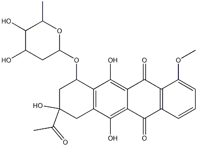 3'-deamino-3'-hydroxydaunorubicin 结构式