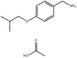 4-(2-甲基丙氧基)苯甲胺乙酸盐 结构式