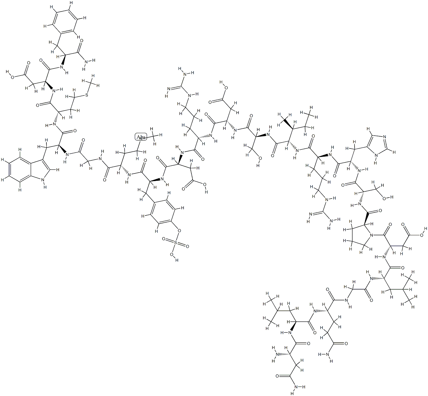 cholecystokinin 22 C-terminal fragment 结构式