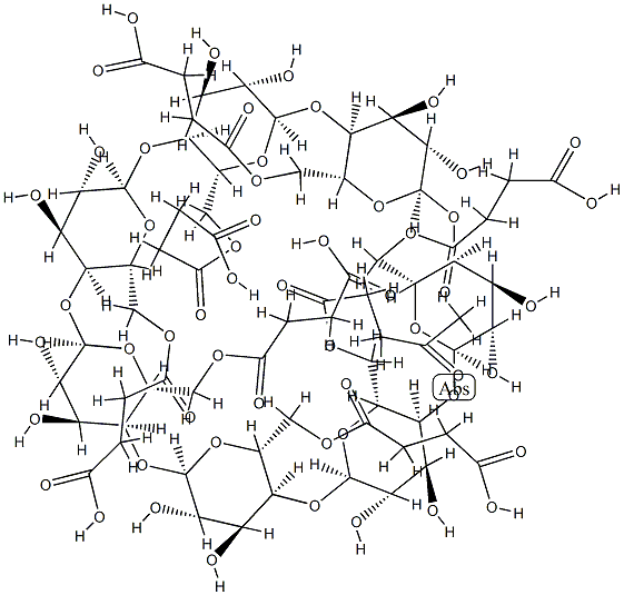 [6-(1,4-二氧代戊基)六(6-丁二酰基)]环阿卓七糖 结构式