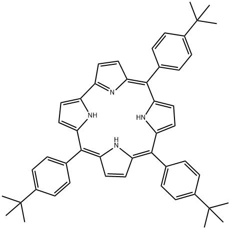 5,10,15-三(4-叔-丁基苯基)可咯 结构式