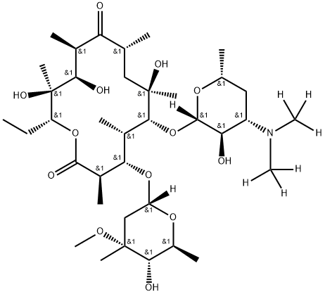 红霉素-D6 标准品 结构式