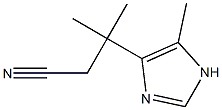 1H-Imidazole-5-propanenitrile,  -bta-,-bta-,4-trimethyl- 结构式