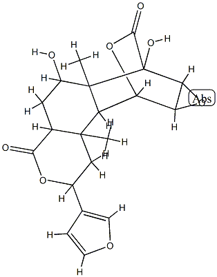 8,9-Epoxy-10,7-(epoxymethano)dodecahydro-2-(3-furanyl)-6,7-dihydroxy-6a,10b-dimethyl-2H-naphtho[2,1-c]pyran-4,12-dione 结构式