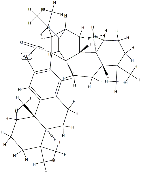 13-(1-Methylethyl)-15-[(4bS,8aS)-4b,5,6,7,8,8a,9,10-octahydro-3-hydroxy-4b,8,8-trimethylphenanthren-2-yl]-17-noratis-13-ene-15β-carboxylic acid γ-lactone 结构式