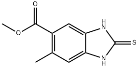 methyl 2-mercapto-6-methyl-1H-benzo[d]imidazole-5-carboxylate 结构式