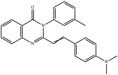 2-{2-[4-(dimethylamino)phenyl]vinyl}-3-(3-methylphenyl)-4(3H)-quinazolinone 结构式