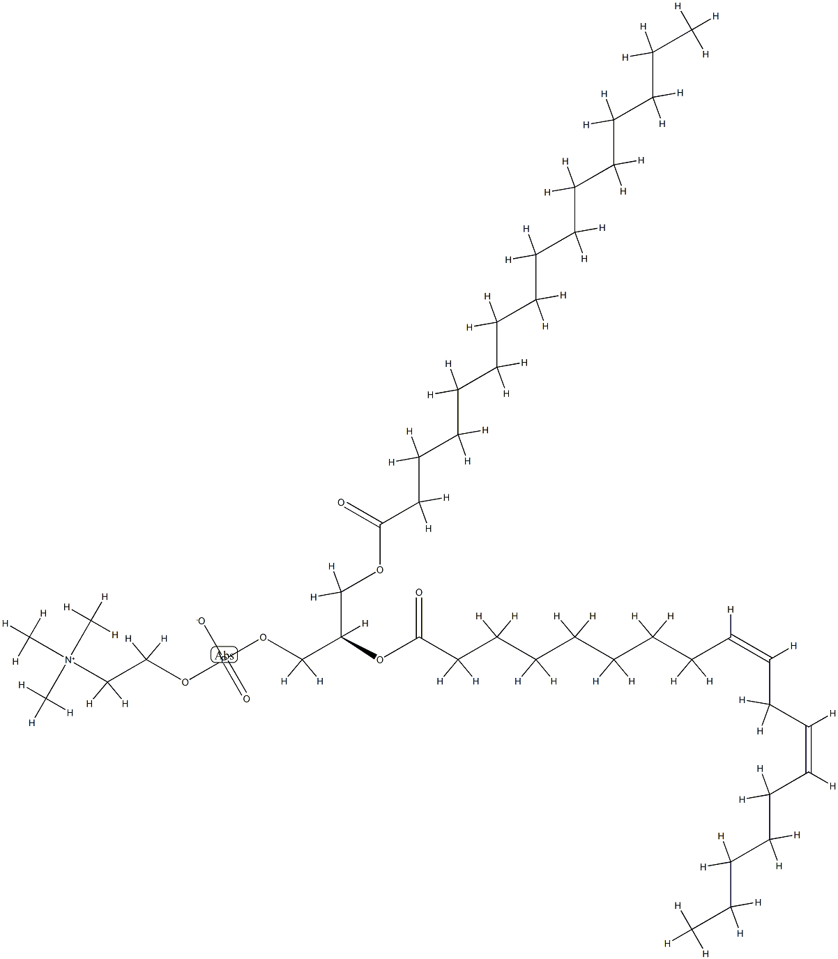 磷脂酰胆碱(大豆) 结构式