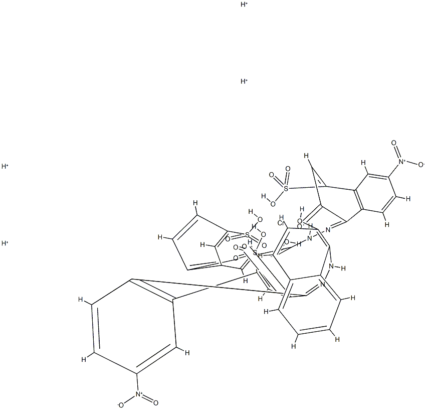 tetrahydrogen [3-hydroxy-4-[(2-hydroxy-1-naphthyl)azo]-7-nitronaphthalene-1-sulphonato(3-)][3-hydroxy-4-[(2-hydroxy-6-sulpho-1-naphthyl)azo]-7-nitronaphthalene-1-sulphonato(4-)]chromate(4-) 结构式