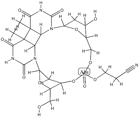 thymidylyl(3'-5')thymidine cyanoethyl ester 结构式