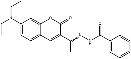 N'-{1-[7-(diethylamino)-2-oxo-2H-chromen-3-yl]ethylidene}benzohydrazide 结构式