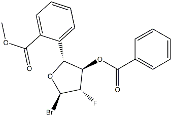 2-脱氧-2-氟-ALPHA-D-阿拉伯呋喃糖基溴化物 3,5-二苯甲酸酯 结构式