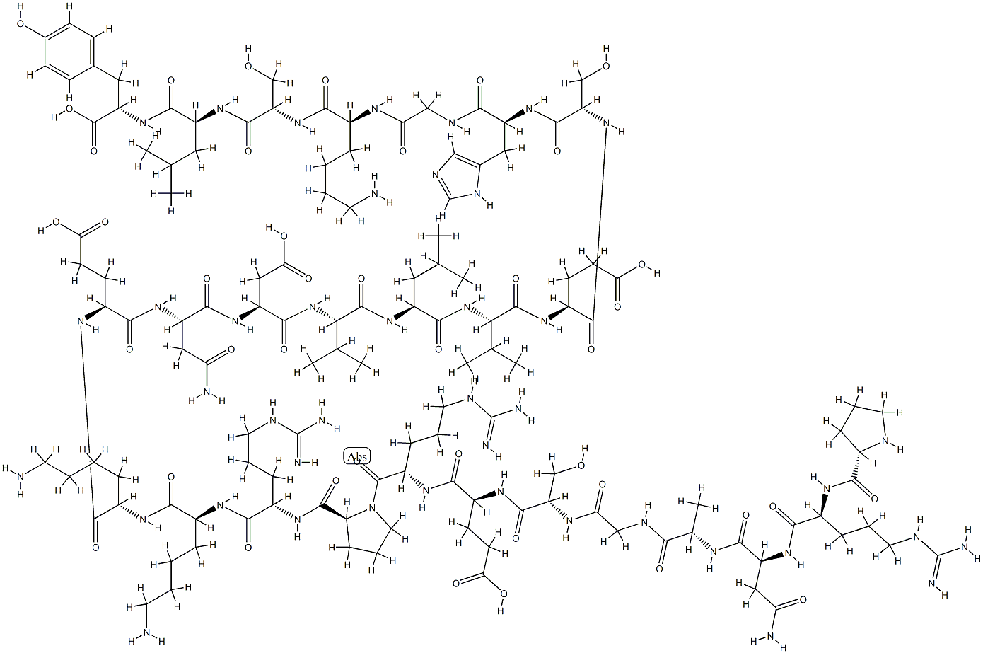 parathyroid hormone (43-68), 68-Tyr- 结构式