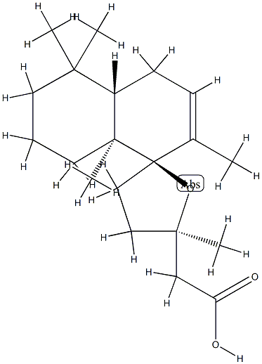 (2R,5R)-4,4'aα,5,5',6',7',8',8'a-Octahydro-2',5,5',5',8'aβ-pentamethylspiro[furan-2(3H),1'(4'H)-naphthalene]-5α-acetic acid 结构式
