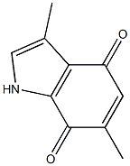 1H-Indole-4,7-dione,3,6-dimethyl-(9CI) 结构式