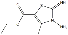 4-Thiazoline-5-carboxylicacid,3-amino-2-imino-4-methyl-,ethylester(6CI) 结构式