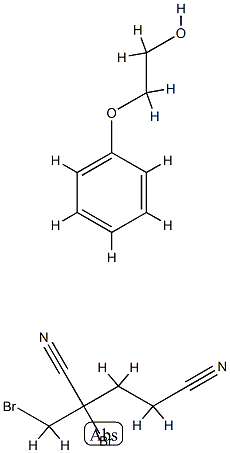 2-溴-2-(溴甲基)戊二腈、乙二醇苯醚混合物 结构式