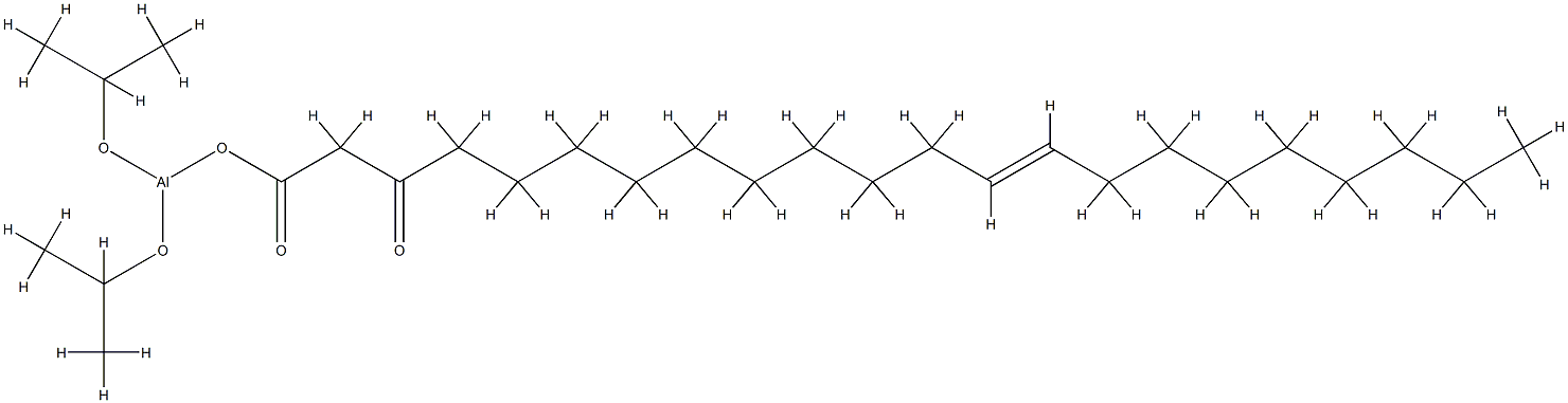 (T)-4-(Z)-3-氧-丁酸-(9-十八烯基酯根-O1'-O3)双(2-丙酸根)一合铝 结构式