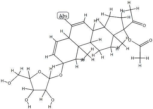 3-O-arabinofuranosylchlormadinol acetate 结构式