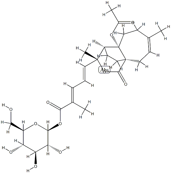 土槿皮甲酸-O-Β- D -葡萄糖苷 结构式