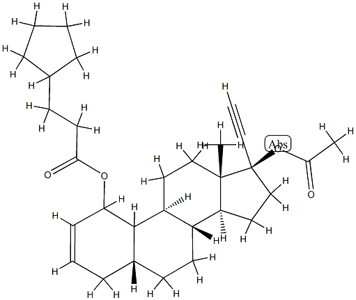 Norethisterone acetate 3-cyclopentylpropionate 结构式