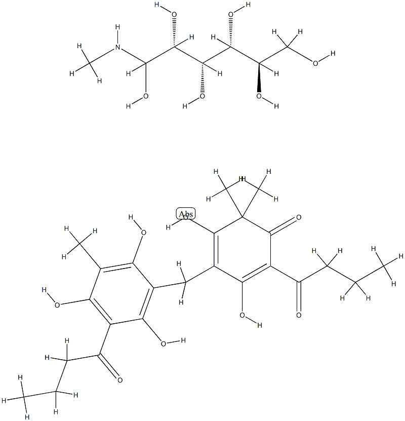 flavaspidic acid-N-methylglucaminate 结构式