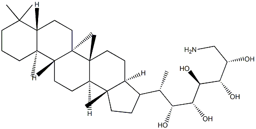 35-aminobacteriohopane-30,31,32,33,34-pentol 结构式