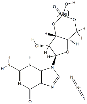 8-azidoguanosine cyclic monophosphate 结构式