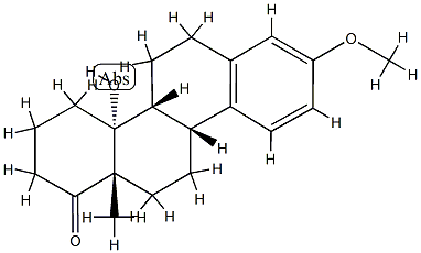 (9β)-14-Hydroxy-3-methoxy-D-homoestra-1,3,5(10)-trien-17a-one 结构式