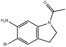 1-(6-AMINO-5-BROMO-2,3-DIHYDRO-1H-INDOL-1-YL)ETHAN-1-ONE 结构式