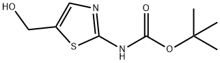 N-BOC-2-氨基噻唑-5-甲醇 结构式