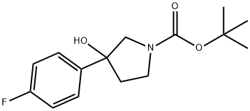 3-(4-氟苯基)-3-羟基吡咯烷-1-羧酸叔丁酯 结构式