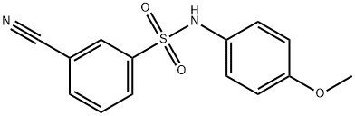 3-cyano-N-(4-methoxyphenyl)benzenesulfonamide 结构式