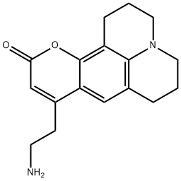 9-(2-氨基乙基)-2,3,6,7-四氢-1H,5H,11H-[1]苯并吡喃并[6,7,8-IJ]喹嗪-11-酮 结构式