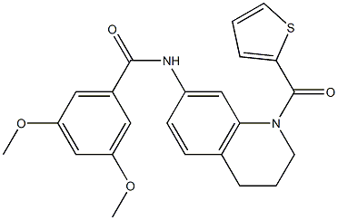 Benzamide,  3,5-dimethoxy-N-[1,2,3,4-tetrahydro-1-(2-thienylcarbonyl)-7-quinolinyl]- 结构式