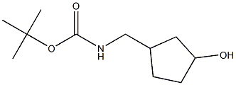 (3-Hydroxy-cyclopentylmethyl)-carbamic acid tert-butyl ester 结构式