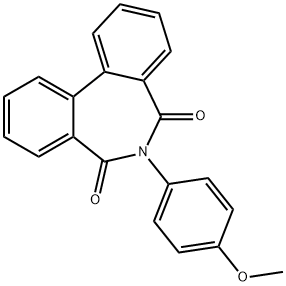 6-(4-methoxyphenyl)-5H-dibenzo[c,e]azepine-5,7(6H)-dione 结构式