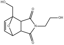 2-(2-hydroxyethyl)-4-(hydroxymethyl)hexahydro-1H-4,7-epoxyisoindole-1,3(2H)-dione 结构式