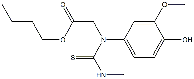 1-CARBOBUTYLMETHYL-3-VANILLYL-2-THIOUREA 结构式