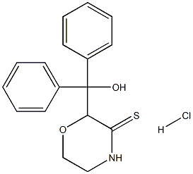 3-Thiomorpholinemethanol, alpha,alpha-diphenyl-, hydrochloride (+-)- 结构式