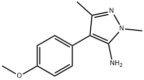 4-(4-甲氧基苯基)-1,3-二甲基-1H-吡唑-5-胺 结构式