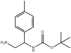 (2-Amino-1-p-tolyl-ethyl)-carbamic acid tert-butyl ester 结构式