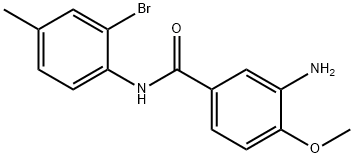 3-amino-N-(2-bromo-4-methylphenyl)-4-methoxybenzamide 结构式