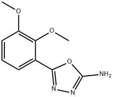 5-(2,3-二甲氧基苯基)-1,3,4-噁二唑-2-胺 结构式