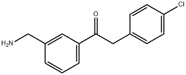 1-(3-(氨基甲基)苯基)-2-(4-氯苯基)乙烷-1-酮 结构式