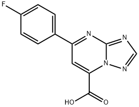 5-(4-fluorophenyl)-[1,2,4]triazolo[1,5-a]pyrimidine-7-carboxylic acid 结构式