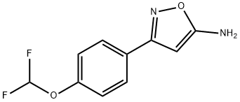 3-(4-(二氟甲氧基)苯基)异噻唑-5-胺 结构式