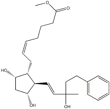 15-methyl-17-phenyl-18,19,20-trinorprostaglandin F2 alpha methyl ester 结构式