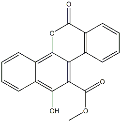 12-HYDROXY-6-OXO-6H-DIBENZO[C,H]CHROMENE-11-CARBOXYLIC ACID METHYL ESTER 结构式